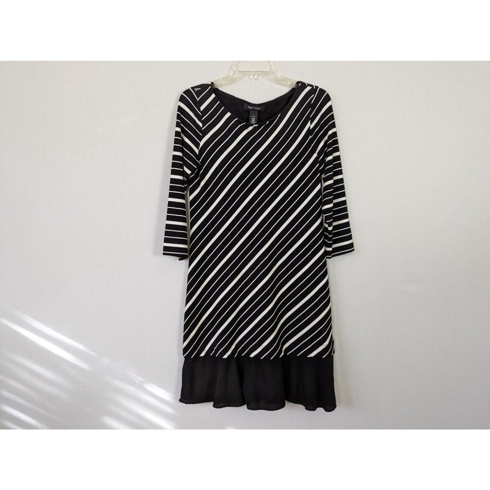 White House Black Market 3/4" sleeve‎ comfortable pull over dress S
